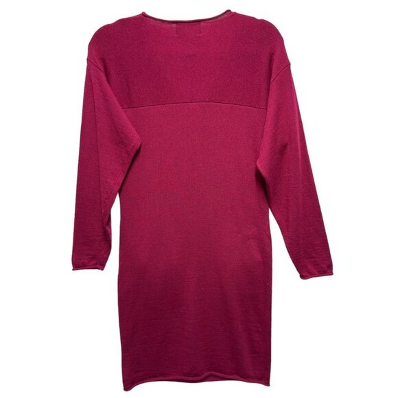 Anthro Pure Merino Wool Knit Cozy Sweater Mini Dress Christmas Holiday - Picture 7 of 9